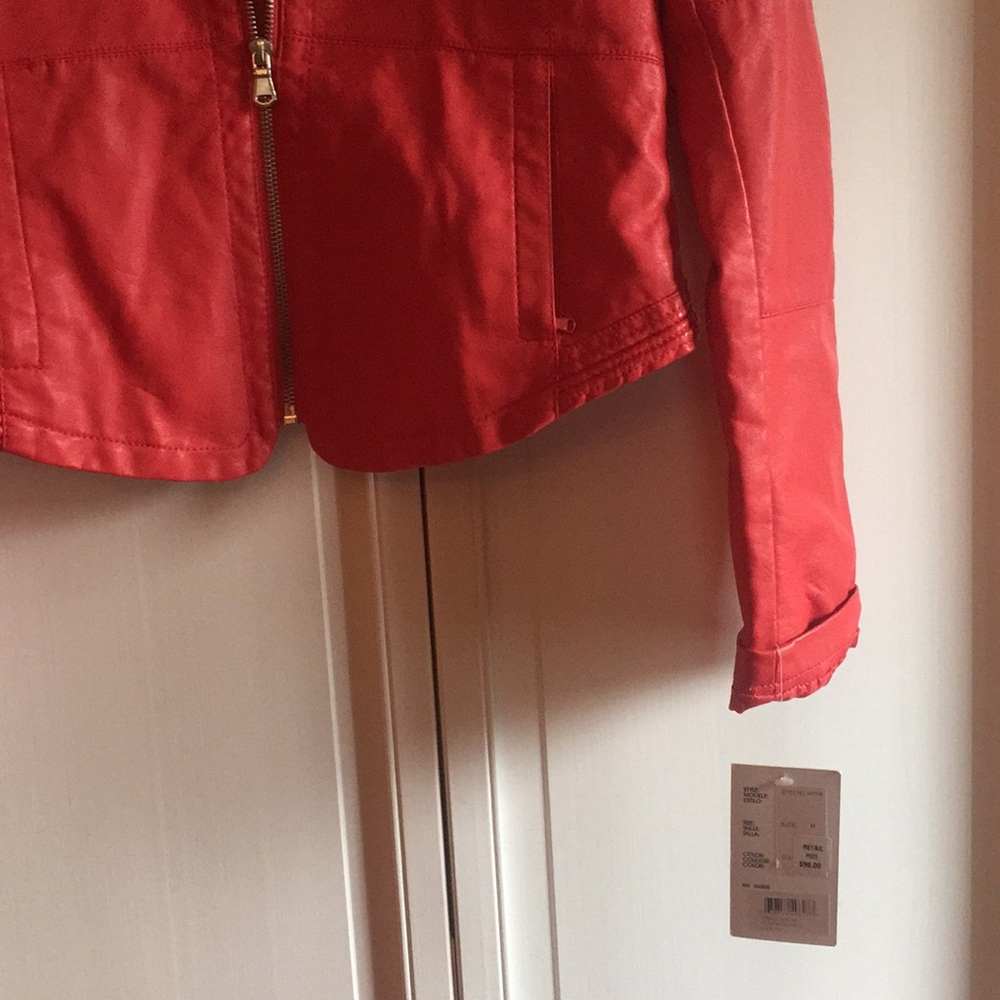 NWT FAUX LEATHER JACKET - Picture 2 of 6
